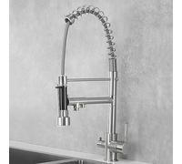 NBYGSC Way Spary Modes Drinking Water Spkitchen Faucet 360° Rotatable Kitchen Sink Mixer Tap Brushed B(Brushed,B)