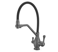 NBYGSC Way Water Filter Faucet Drinking Faucets Brass Multifunction in 1 Kitchen Mixer Faucet-Grey(Gris)