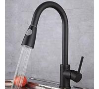NBYGSC with Down Sprayer,Single Pull out Faucets Stainless Steel,Single Handle Kitchen Sink Faucet,Kitchen Faucet Single Hole,Black