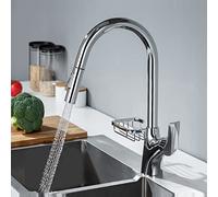 NBYGSC with Pull Down Sprayer,2 Types of Water Outlet Modes,Pull out Kitchen Hole Single Handle,Kitchen Sink Faucet Hot and Cold Water,Black
