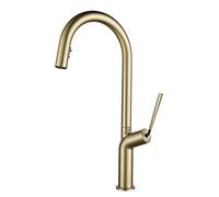NBYGSC with Pull Down Sprayer, Commercial High ARC Faucets, Handle Single Hole Dual Function Faucet for Kitchen Sink, ller
