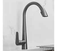 NBYGSC with Pull Down Sprayer,Pull out Kitchen Hole Single Handle,Two Types of Water Jets,Kitchen Sink Faucet Hot and Cold Water,Black