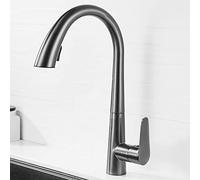 NBYGSC with Sprayer,Single Hole Hot and Cold Water Swivel Down Spouts Pull out Kitchen Faucet,360° Rotatable Sink Faucet,White