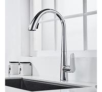 NBYGSC with Sprayer,Single Hole Hot and Cold Water Swivel Down Spouts Pull out Kitchen Faucet,360° Rotatable Sink Faucet,White