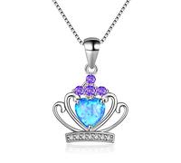 NBYGSC Women's Crown Pendant Necklace Fashion Chain Necklace Cute White Women's Wedding Necklace Pendant Necklace Jewelry Gift (Size : White)