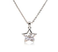 NBYGSC Women's Necklace, S Pendant, Face, Zircon Inlay, Fashion Pendant Clavicle Chain