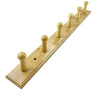 NBYGSC Wood Mounted Coat Hanger Wall with 4~8 Hooks Hook Rack Rail for Hanging Coats Hats Jacket Clothes