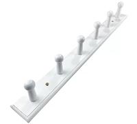 NBYGSC Wood Mounted Coat Hanger Wall with 4~8 Hooks Hook Rack Rail for Hanging Coats Hats Jacket Clothes