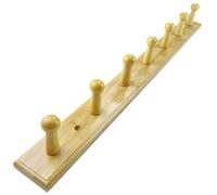 NBYGSC Wood Mounted Coat Hanger Wall with 4~8 Hooks Hook Rack Rail for Hanging Coats Hats Jacket Clothes