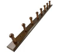 NBYGSC Wood Mounted Coat Hanger Wall with 4~8 Hooks Hook Rack Rail for Hanging Coats Hats Jacket Clothes