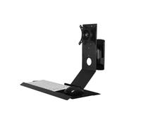 NBYGSC Work Black Monitor Stand Swivel Head Foldable with Regular Tray Fits 15-27 Inch Screens Play