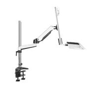 NBYGSC Work Clamp Table Model Monitor Stand Arm Single with Tray for 15-27 Inch Screen Play