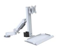NBYGSC Work Dual Arm Clamping Table Monitor Stand with Engineering Tray Suitable for 15-32 Inches Play