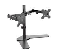 NBYGSC Work Dual Monitor Desk Stand, Freestanding Fits 2 Screens up to 30 Inch, 26.4 lbs, VESA Steel Mount Base Fully Adjustable Play