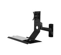 NBYGSC Work Single Arm Monitor Stand with Engineered Tray Foldable 90° Black Play