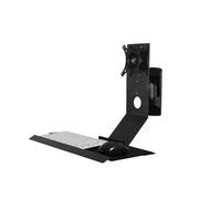 NBYGSC Work Swivel Head Black Non-Foldable Monitor Stand with Plain Keyboard Tray Play