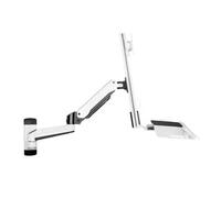 NBYGSC Work Wall-Mounted Dual Section Arm Single Screen with Regular Tray Monitor Stand for 15-27 Inch Play