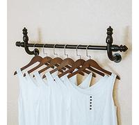 NBYGSC Wrought Iron Mounted Coat Rack Retro Combination Wall Partition Hook Hanger Suitable for Living/Bedroom/Study/Clothing Shop Black