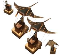 Nbzsmlkn Adorno De Mantarraya Biónica Eléctrica De Madera, Hecho A Mano, Versión Mejorada, Postura De Natación De Mantarraya Biónica Eléctrica, Autómata De Mantarraya De Madera Artesanal (2 Piezas)