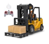 Nbzsmlkn Excavadora Telescópica RC para Niños con Luces, Música Y Spray, Mini Carretilla Elevadora RC, Carretilla Elevadora RC De Aleación A Escala 1/24 (Carretilla elevadora)