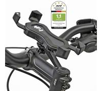 NC-17 Connect 3D - Soporte Universal para Smartphone y teléfono móvil para Bicicleta, Bicicleta, Moto o teléfono móvil para iPhone, Galaxy, Color Negro