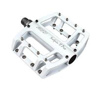 NC-17 Sudpin II Pro Aluminium - Pedales de Bicicleta, Dos rodamientos+Eje de CR-Mo, Incluye Patillas de Repuesto Blanco