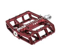 NC-17 Sudpin IV XL TNT - Pedales de plataforma de aluminio para bicicleta de montaña, pedales de BMX, altura plana de 17,7 mm, sistema Fail Safe, rodamientos de precisión y eje Cr-Mo, incluye clavijas de repuesto