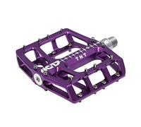 NC-17 Sudpin IV XL TNT - Pedales de plataforma de aluminio para bicicleta de montaña, pedales de BMX, altura plana de 17,7 mm, sistema Fail Safe, rodamientos de precisión y eje Cr-Mo, incluye clavijas de repuesto
