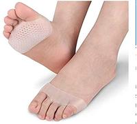 NC 2 pares de almohadillas de silicona transpirable para el pie delantero, antideslizante, para el talón de silicona, calcetines de goma, separadores de dedos de los pies, para hombres y mujeres