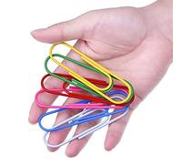 NC 24Pcs Clip di Carta Graffette Extra Large Multicolore Jumbo Pinze rivestite Mega Large Paper Clips Forniture per Ufficio Accessori
