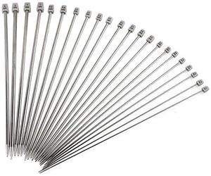 NC - Agujas de tejer de acero inoxidable de 36 cm (14 pulgadas), incluye 2,0 mm, 2,5 mm, 3,0 mm, 3,5 mm, 4,0 mm, 4,5 mm, 5,0 mm, 5, 5 mm, 6,0 mm, 7,0 mm, 8,0 mm, 11 pares)