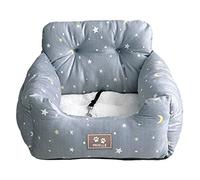 NC Cama Universal para Mascotas, Asiento, Perrera Suave con Cojín Antideslizante, con Correa de Seguridad Asiento de Coche para Perros para Gato, Gris