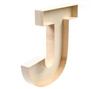 NC Letra J de madera rellenable, 2 unidades