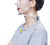 Nc Toys Collarín Cervical, Dispositivo Tracción Cuello Cervical, Collarín Ortopédico Fijo, Anti-jorobado, Corrección Inclinación Anterior, Ligero, Transpirable, Amigable Piel (Color : Clear)