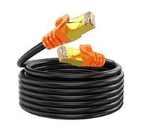 NC XQIN Cable Ethernet Cat 7 para exteriores de 200 pies, resistente, blindado, resistente al agua, cable LAN para router, módem, cámara IP, POE y más, cable Ethernet de entierro directo