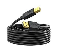 NC XQIN USB Printer Cable 50 feet, USB Cable for Printer Active Repeater USB 2.0 A to B Male Printer Scanner Cable for PC, Mac, HP, Canon, Lexmark, Epson, Dell, Xerox, Samsung etc Black