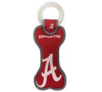 NCAA Alabama Crimson Tide - Juguete Dental para Perro con chirriador. Juguete Resistente para Mascotas para diversión Saludable, dentición y Limpieza de Dientes y encías de Las Mascotas.