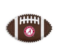 NCAA Alabama Crimson Tide Mega-Chew Hard Nylon con sabor a tocino de ftbol de ftbol de ftbol de masticacin. Juguete interactivo Tasty & Fun Dog C