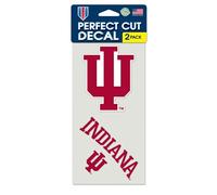 NCAA Indiana University - Calcomanía de corte perfecto (juego de 2), 10 x 10 cm