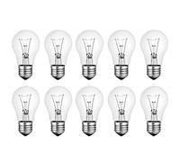 NCC-Licht 10 unidades Bombilla estándar transparente E27 15W, luz blanca cálida, intensidad regulable, 230V