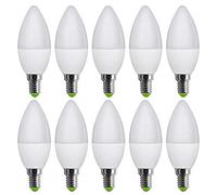 NCC-Licht - Juego de 10 bombillas LED (6 W = 45 W, E14, 160°, luz blanca cálida, 3000 K)