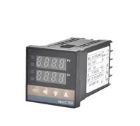 NCCNATMHP Termostato REX-C100 KJ PT100 de 48 x 48, 400 Grados, 220 V, Salida Digital, sensores electrónicos programables, Controlador de Temperatura.(REX-C100 K Relay)