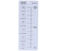 NCD Medical/Prestige Medical 3910 - Tarjeta de escalas de valoración del dolor (en inglés)