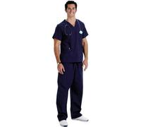 NCD Medical/Prestige Medical - Camisa para uniforme médico, M, azul marino, 1