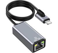 NCGGY Adaptador de iluminación a Ethernet, cable adaptador de red LAN Ethernet RJ45 con puerto de conexión compatible con i Phone 13/12/11/XS/XR/X/8/7/i Pad/iP-od, Plug and Play, soporta 100 Mbps