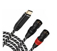 NCGGY Cable de audio USB C a XLR macho, adaptador convertidor de cable estéreo de salida USB C a XLR macho, conexión USB C, altavoz activo, amplificador de potencia, consola mezcladora, etc. 1,5 m
