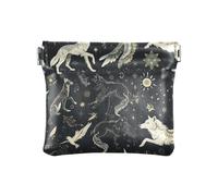 Nchanted Wolves Mystical Realm - Monedero de cuero para mujer, impermeable, para mujeres y niñas, lobos nchanted Mystical Realm, talla única, moderno, Nchanted Wolves Mystical Realm, Talla única,
