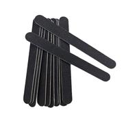 Ncheli 20 Unidades Limas de Uñas Profesionales Negras, Lima Fina Doble Cara Grano 100/180, Limas Desechables para Manicura Pedicura Gel Acrílico, 17.8cm