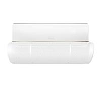 Ncheli Deflector Aire Acondicionado, Pantalla Climatizador 180° Ajustable, Soporte Pared Sin Taladrar 90x27cm, Protege del Frío para Bebé y Embarazada, (Pure White - ABS)