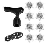 Ncheli Golfschuh Spikes Set aus Hochleistungskunststoff |Quitatacos de Zapatos de Golf con 8 Tacos TPR | Wasserdicht & 500km Langlebigkeit | Kompatibel mit Callaway/Taylormade